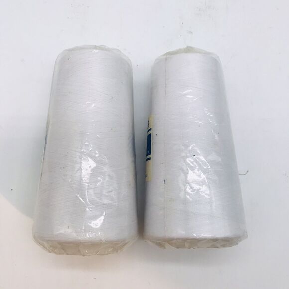 2 Overlock Thread Spools for Overlock/Serger Sewing Machine White 3000 Yard Each - Picture 3 of 5